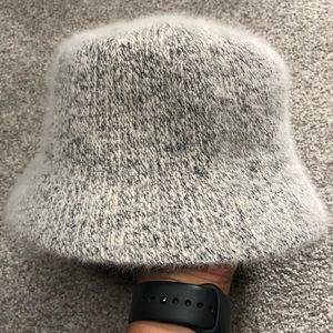 BDG Light Gray Fuzzy Bucket Hat